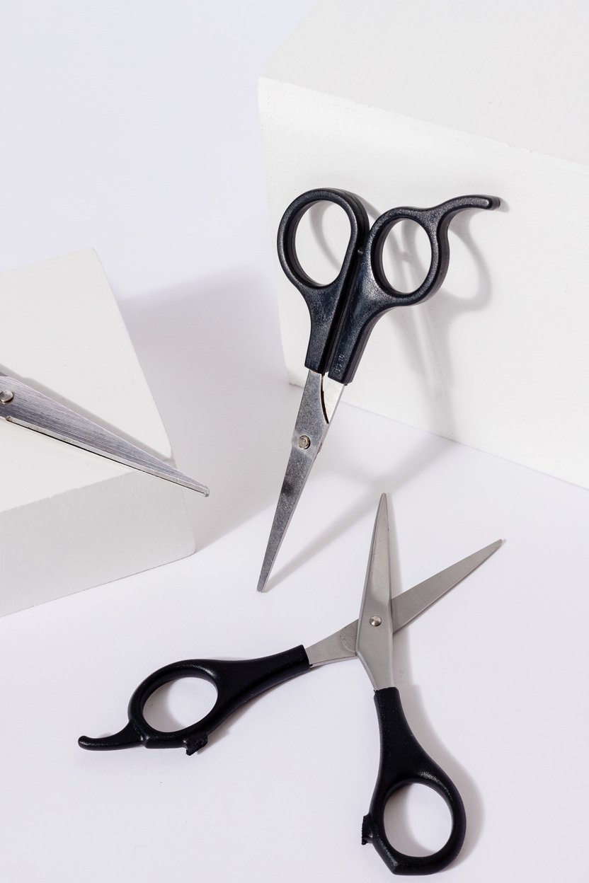 Conceptual Salon Services Hair Cutting Scissors